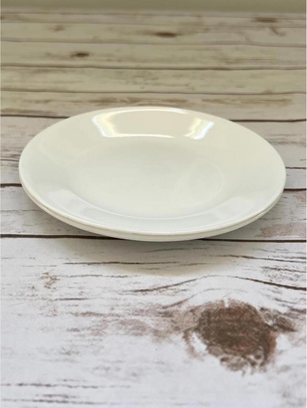 Unbranded Appetizer Plate White‎ Ceramic Round Minimalist 6 Inch